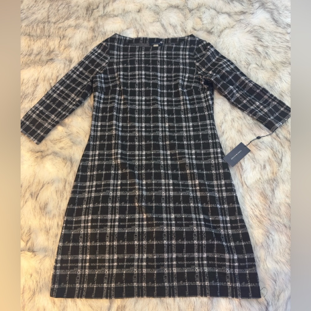 Tommy Hilfiger Black and White Checkered Dress
